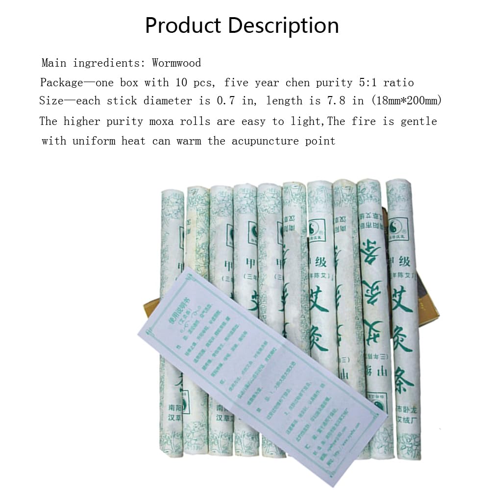 Handmade moxa rolls packaging showing superior mugwort