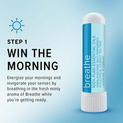 Breathe inhaler with Himalayan Pink Salt and essential oils for clear breathing