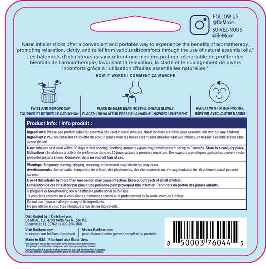 MOXĒ Dream nasal inhaler chamomile closeup supports relaxing mood before sleep.