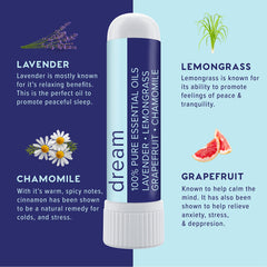 MOXĒ Dream nasal inhaler lemongrass oil brightens senses during winding down.