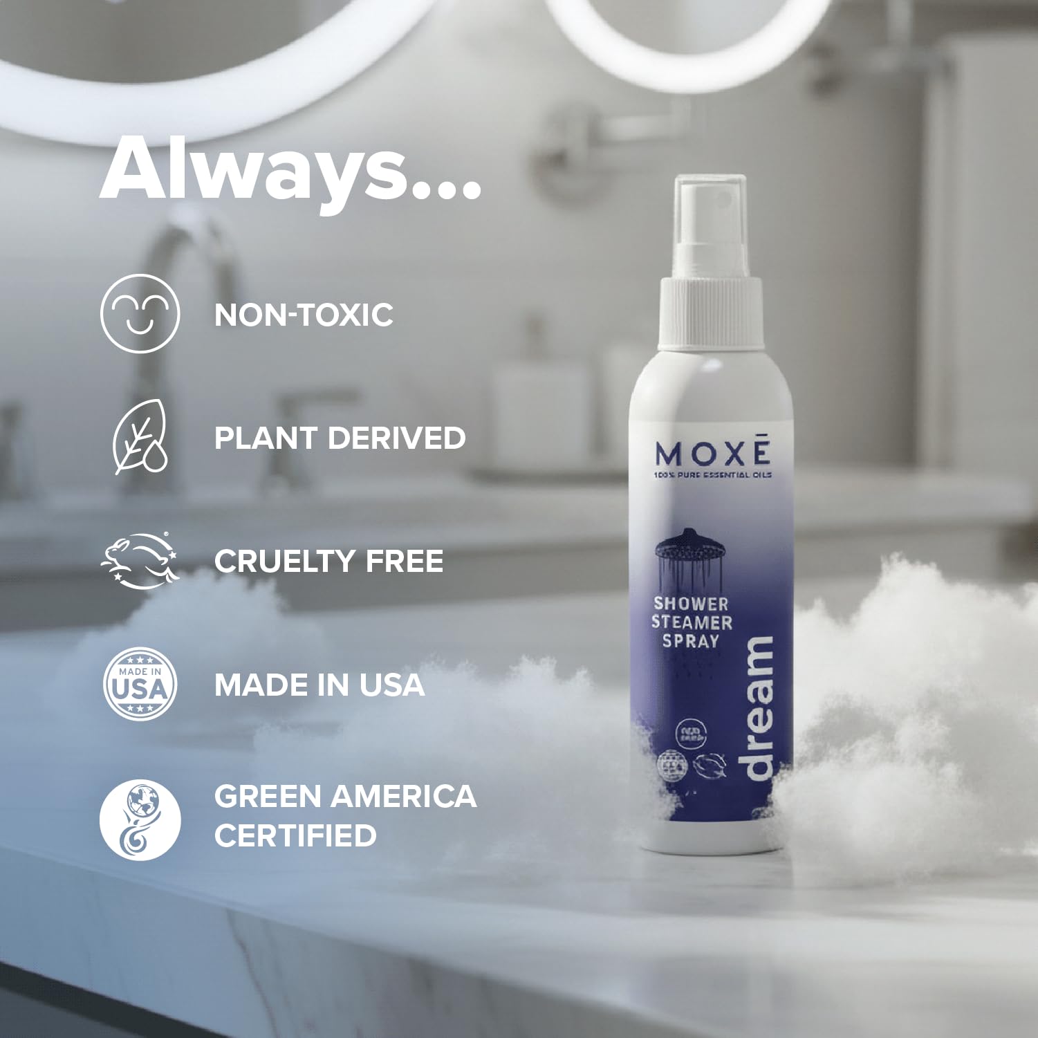 USA-made Dream aromatherapy shower spray bottle