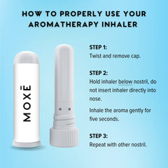 Close-up of MOXĒ eucalyptus nasal inhaler