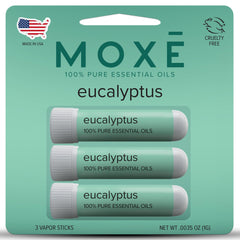 MOXĒ Eucalyptus nasal inhaler 3-pack front view