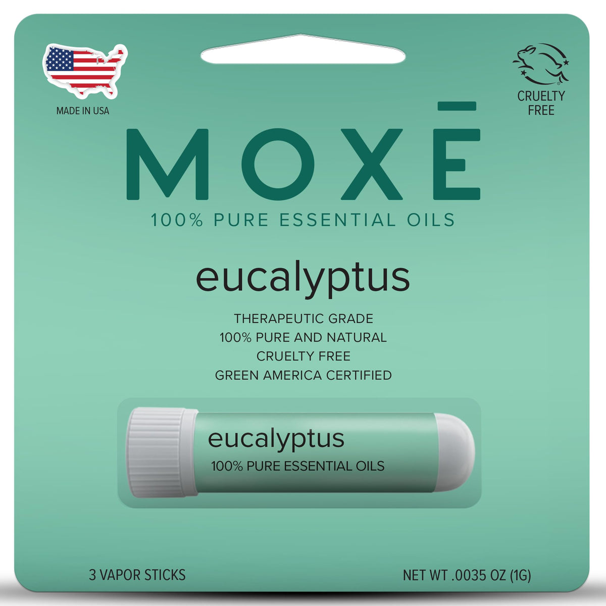MOXĒ Eucalyptus Essential Oil Nasal Inhaler – front view
