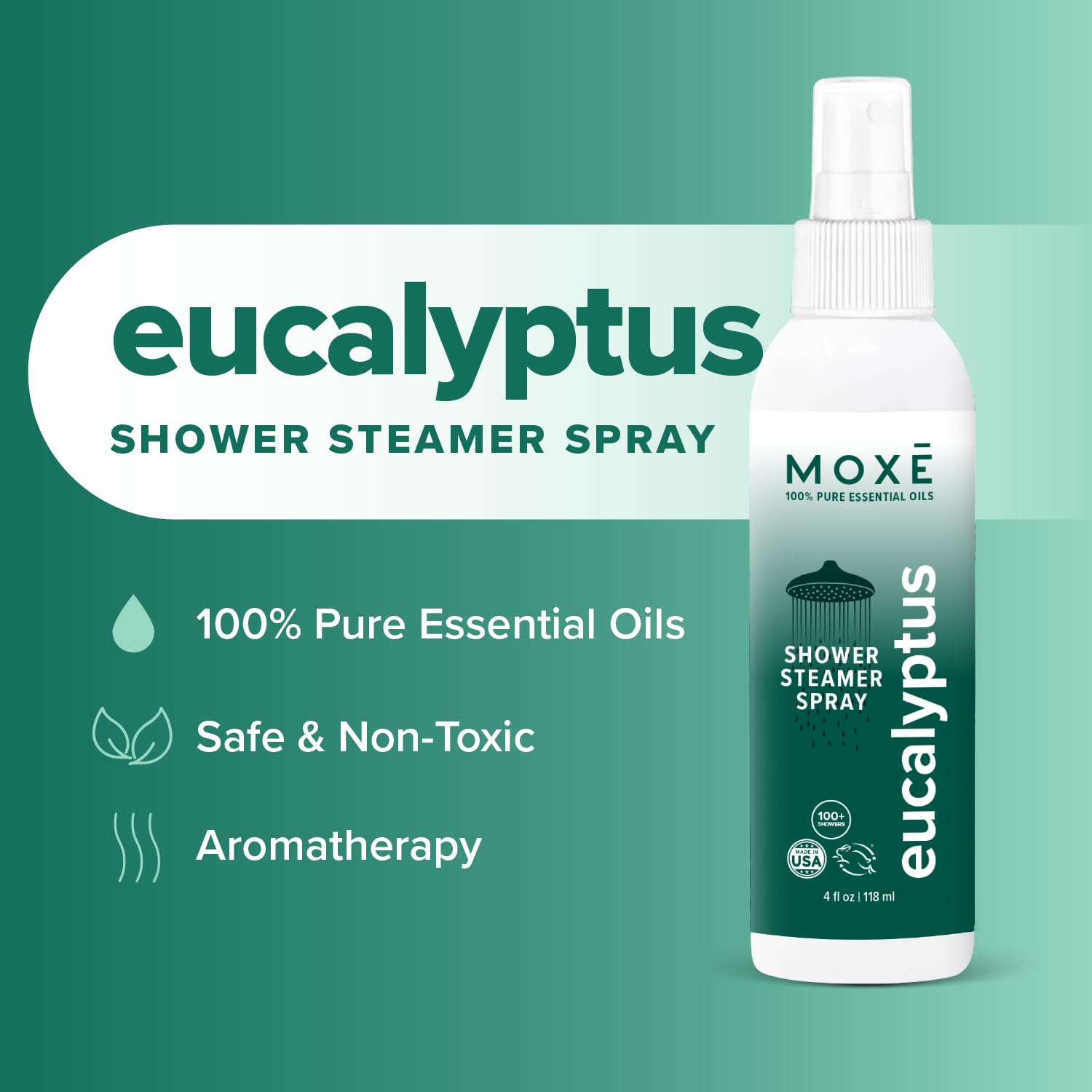 Shower steam with eucalyptus aroma in bathroom