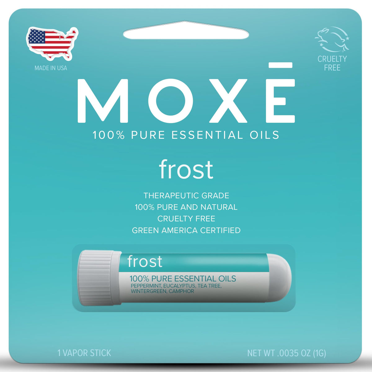 MOXE Frost aromatherapy nasal inhaler packaging