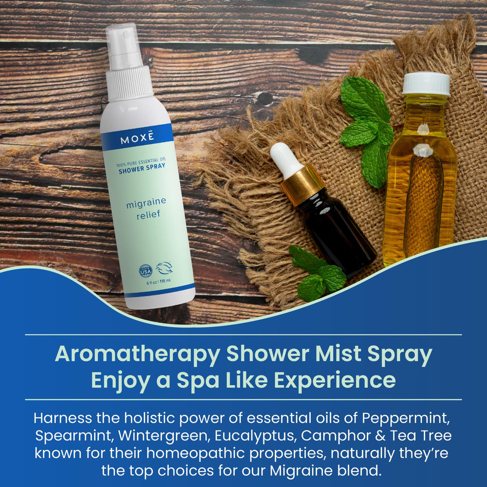 Shower steam diffusion with the essential oil blend