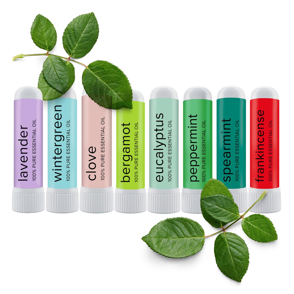 MOXĒ Nasal Inhalers Bundle – front view with 8 essential oils