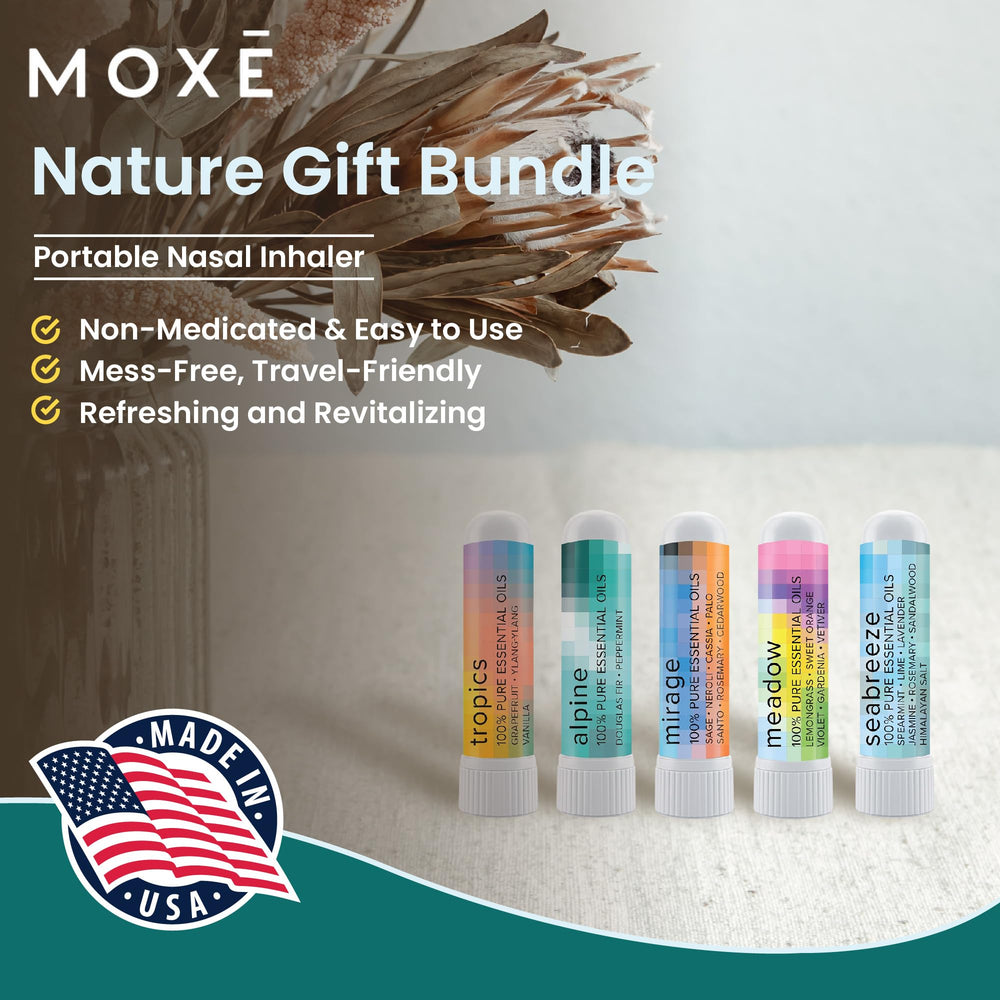 Five aromatherapy inhalers in bundle package