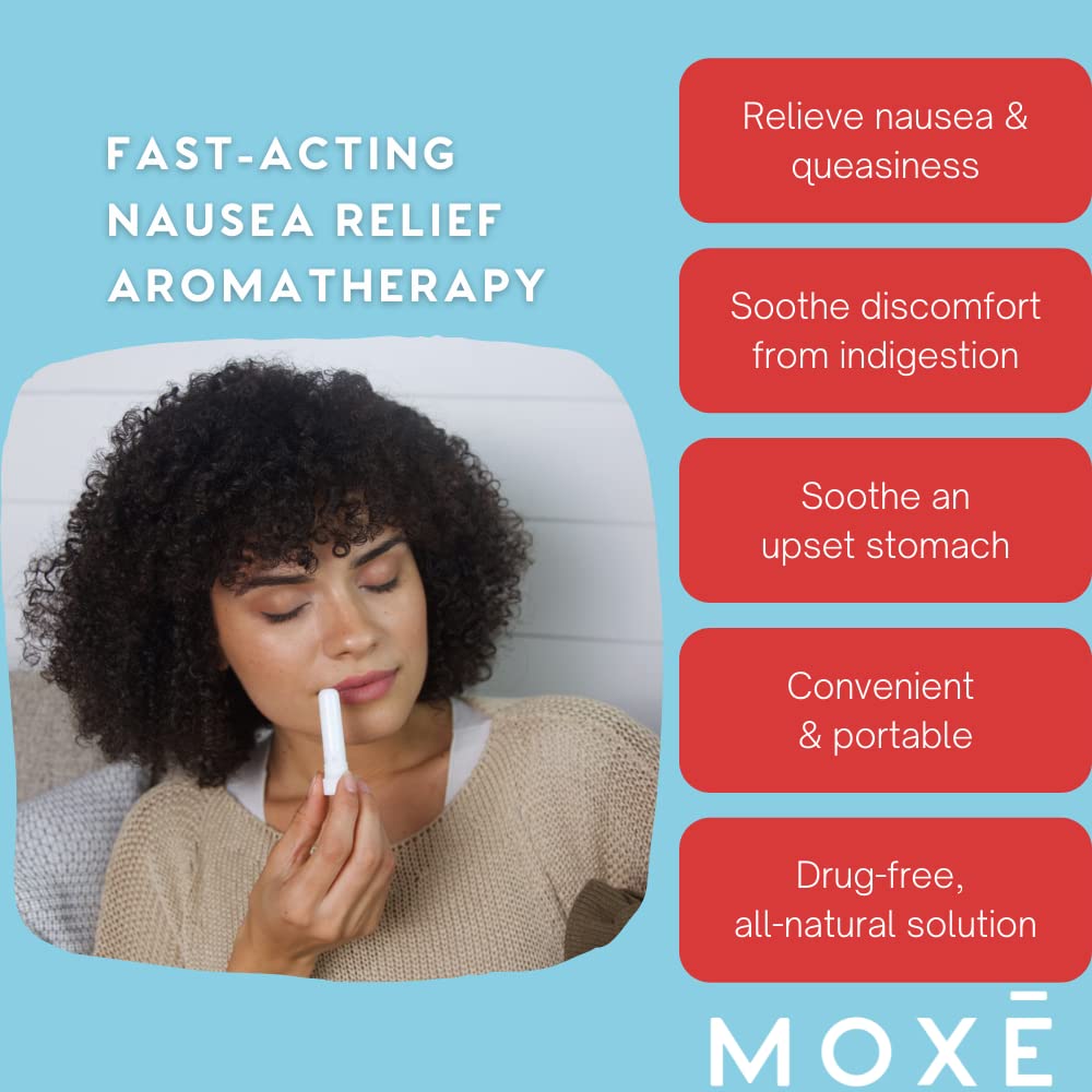 MOXE Nausea Inhaler Stick compact pocket-friendly size ideal for travel.