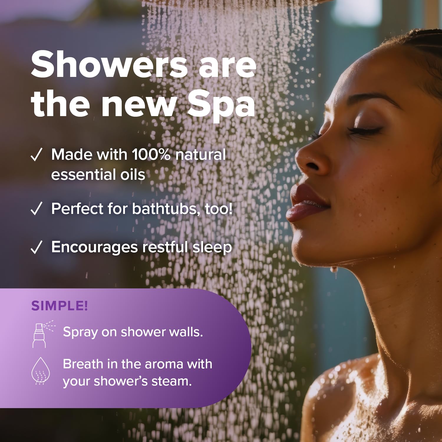 Close-up of 100% pure lavender essential oil