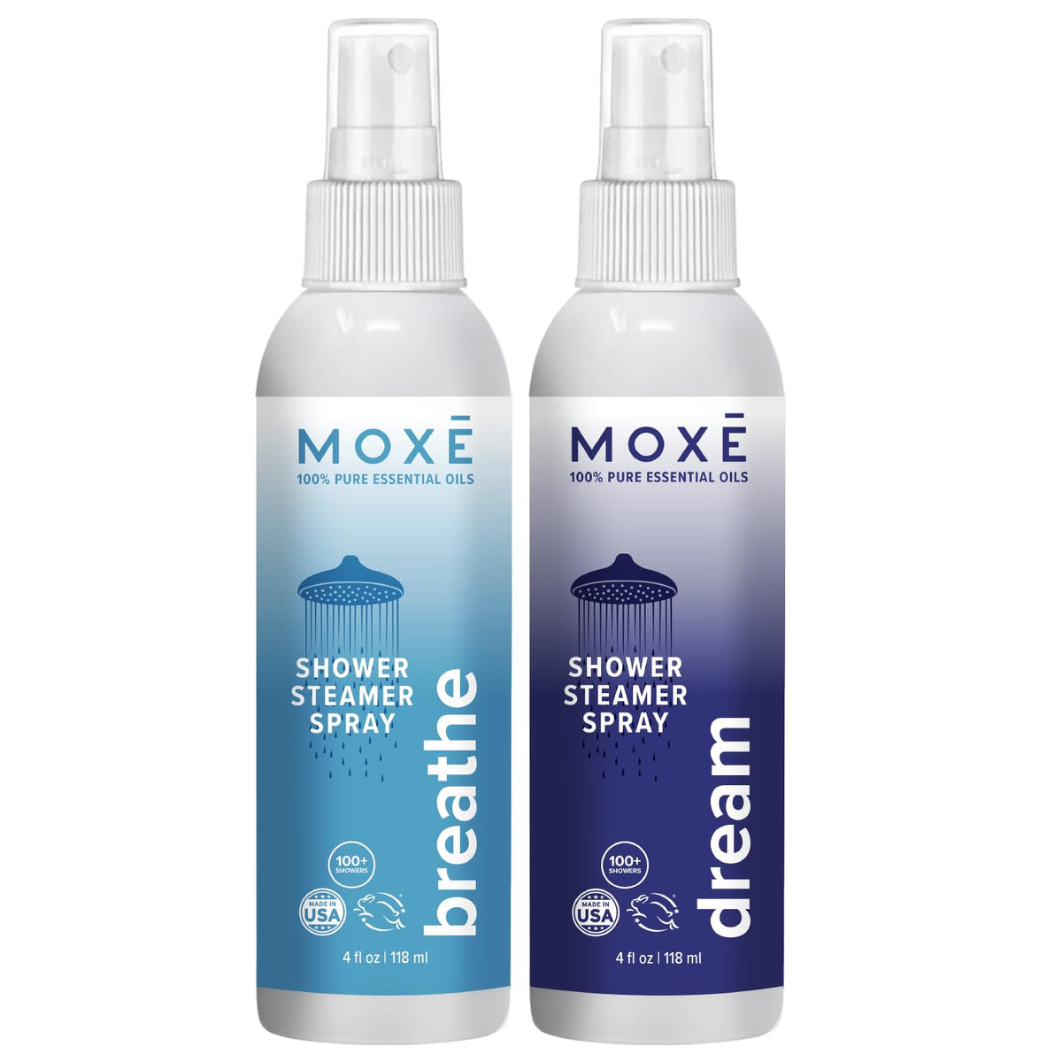 MOXE Shower Steamer Spray 2-pack front view