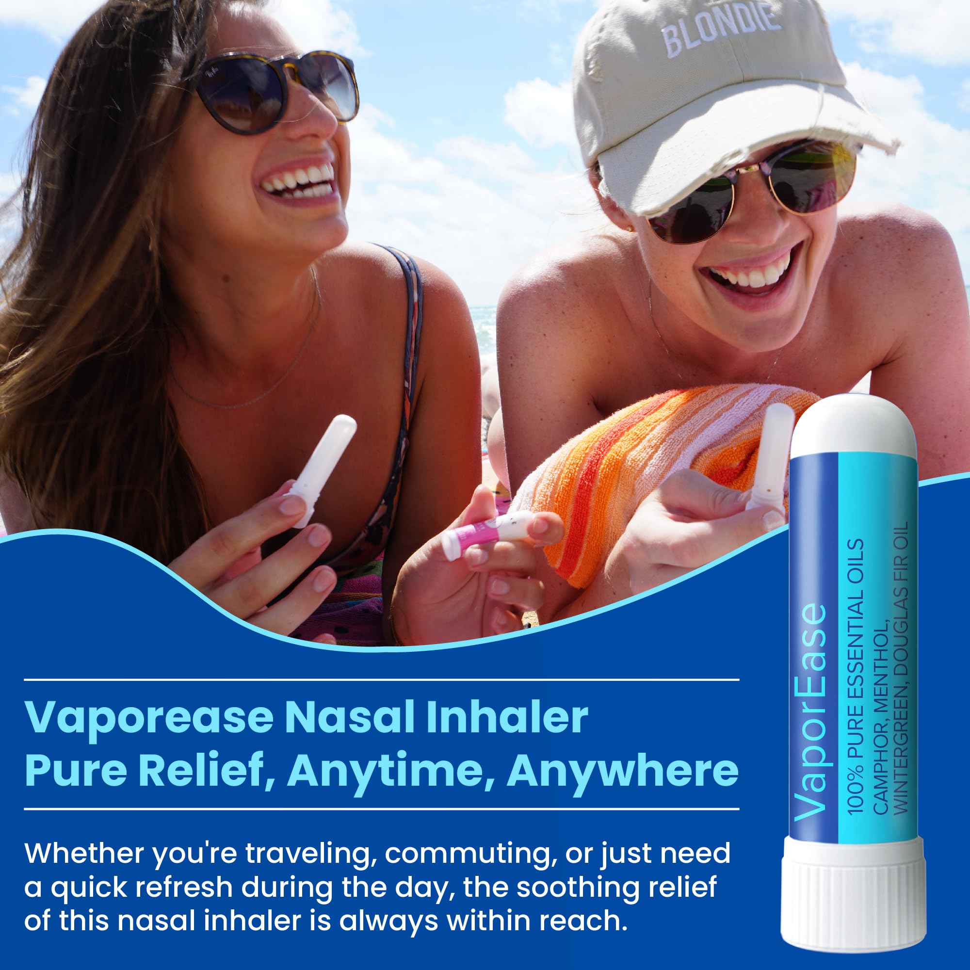 MOXE VaporEase menthol scent close-up highlighting soothing vapors for clarity.