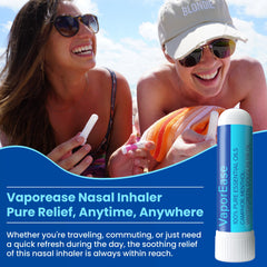 MOXE VaporEase menthol scent close-up highlighting soothing vapors for clarity.