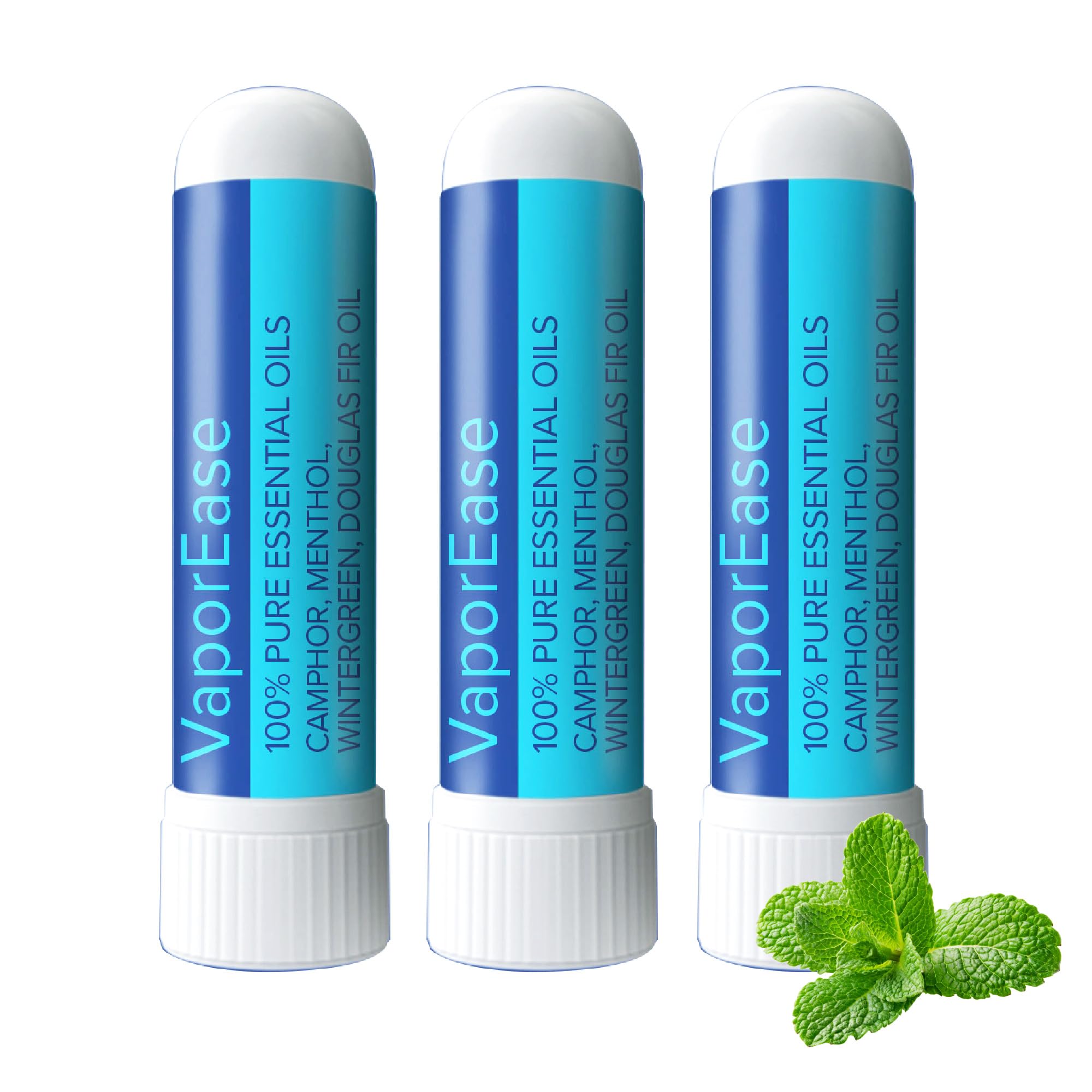 MOXE VaporEase nostril-use for safe, gentle inhalation of menthol vapors.