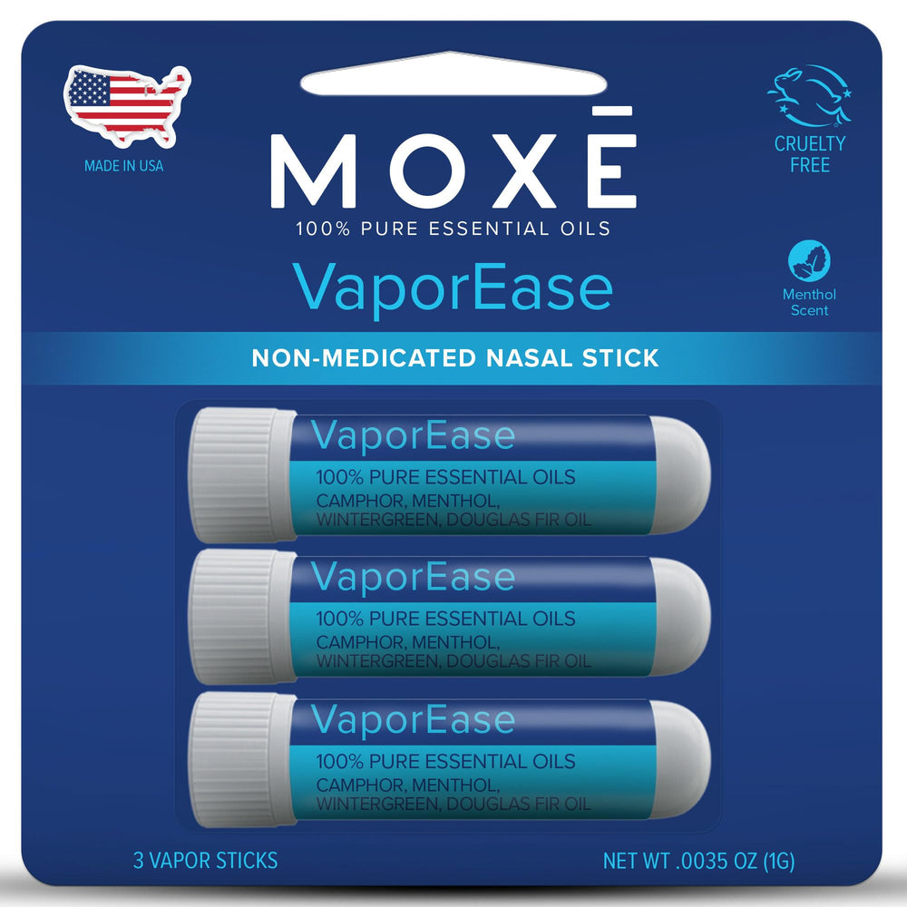 MOXE VaporEase portable nasal inhaler front view for quick refresh on the go.