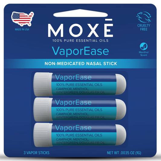 MOXE VaporEase portable nasal inhaler front view for quick refresh on the go.