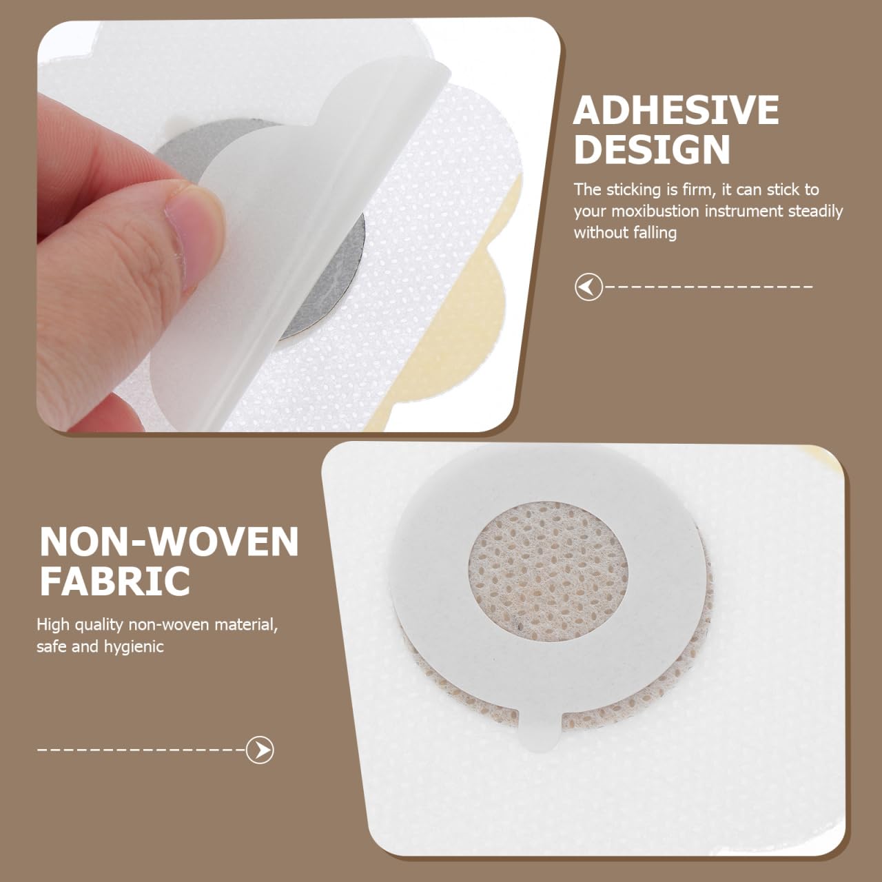 Smokeless moxibustion device sticker applying to skin