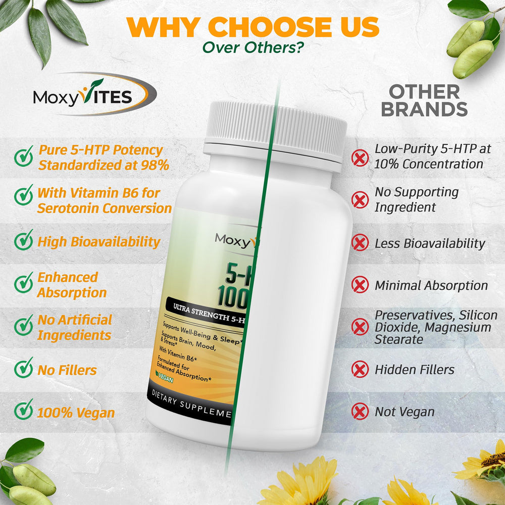 120 vegan capsules of MoxyVites 5HTP organic formula
