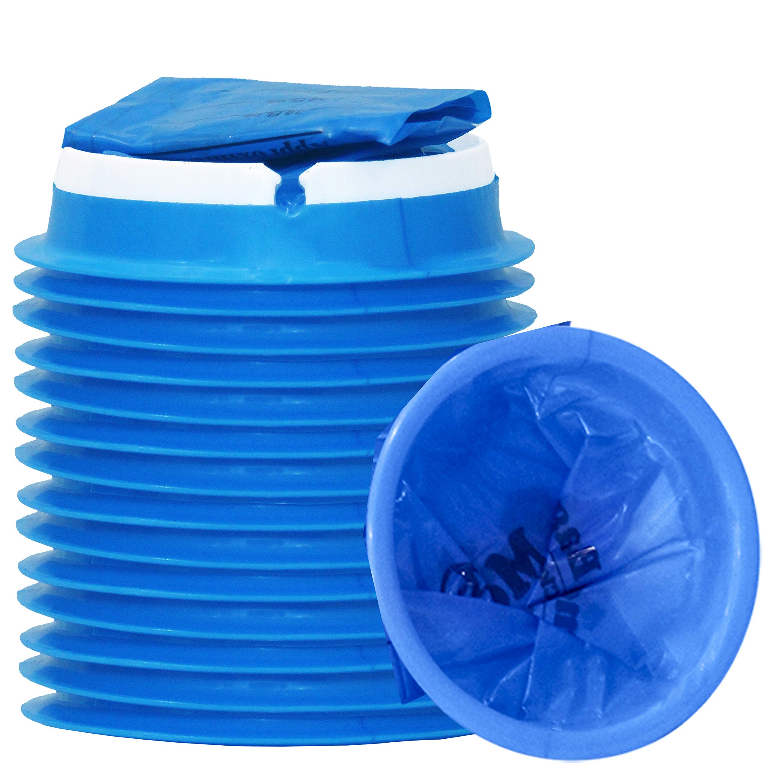 MP Mozzpak emesis bags 15-pack blue, ideal for travel nausea relief.