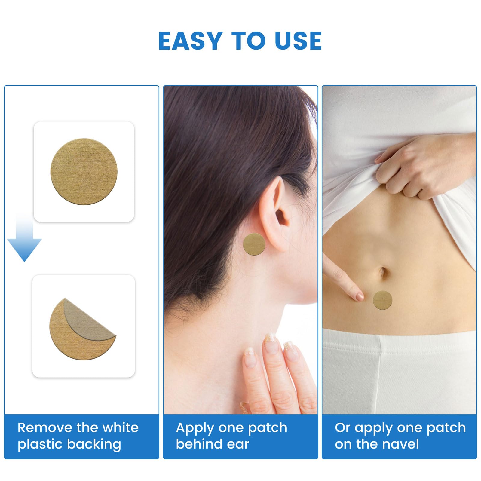 MQ motion sickness patch designed for up to 72 hours of wear