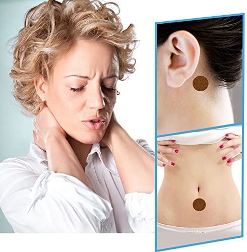 MQ Motion Sickness Patch on the navel use showing versatile placement during travel.