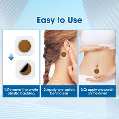 MQ Motion Sickness Patch portable small packaging beside passport on suitcase.