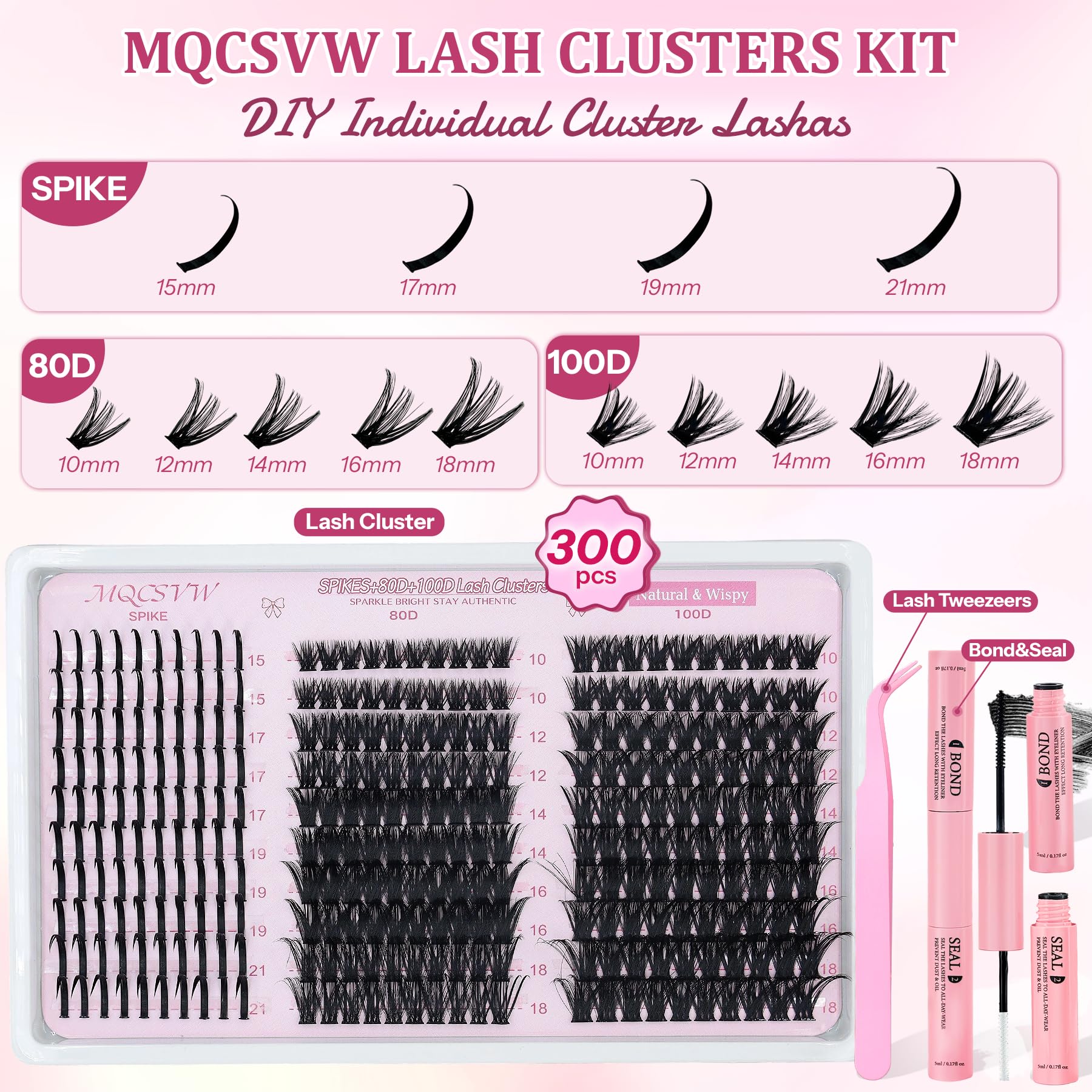 MQCsvw wispy manga-style clusters in 10-18mm for fluffy, natural-looking volume.