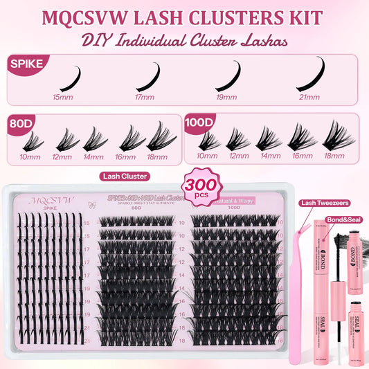 MQCsvw wispy manga-style clusters in 10-18mm for fluffy, natural-looking volume.