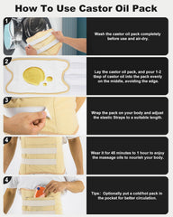 MQFORU outer adhesive cloth and Velcro design of castor oil pack wrap