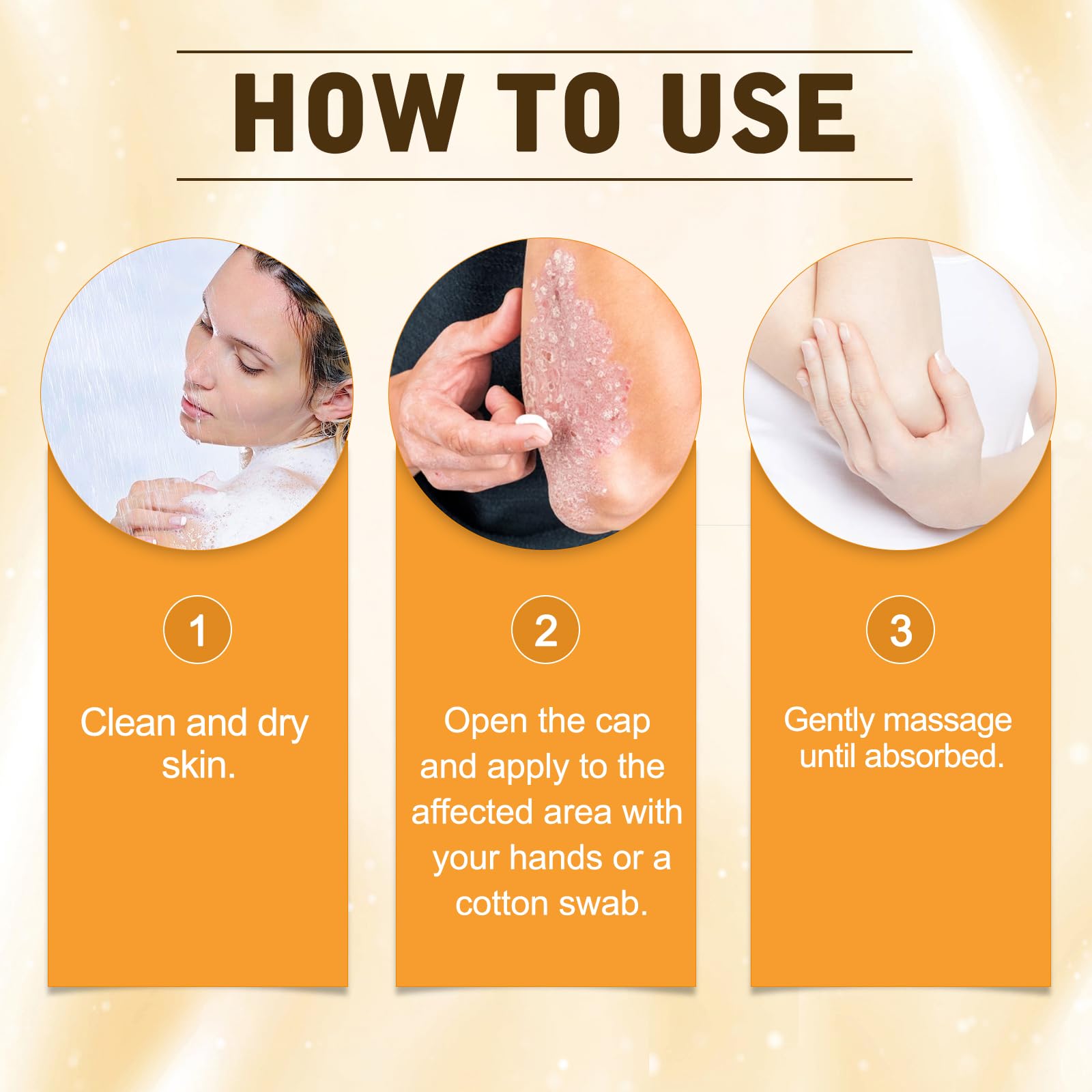 User applying MQG Bee Venom Cream for quick absorption.