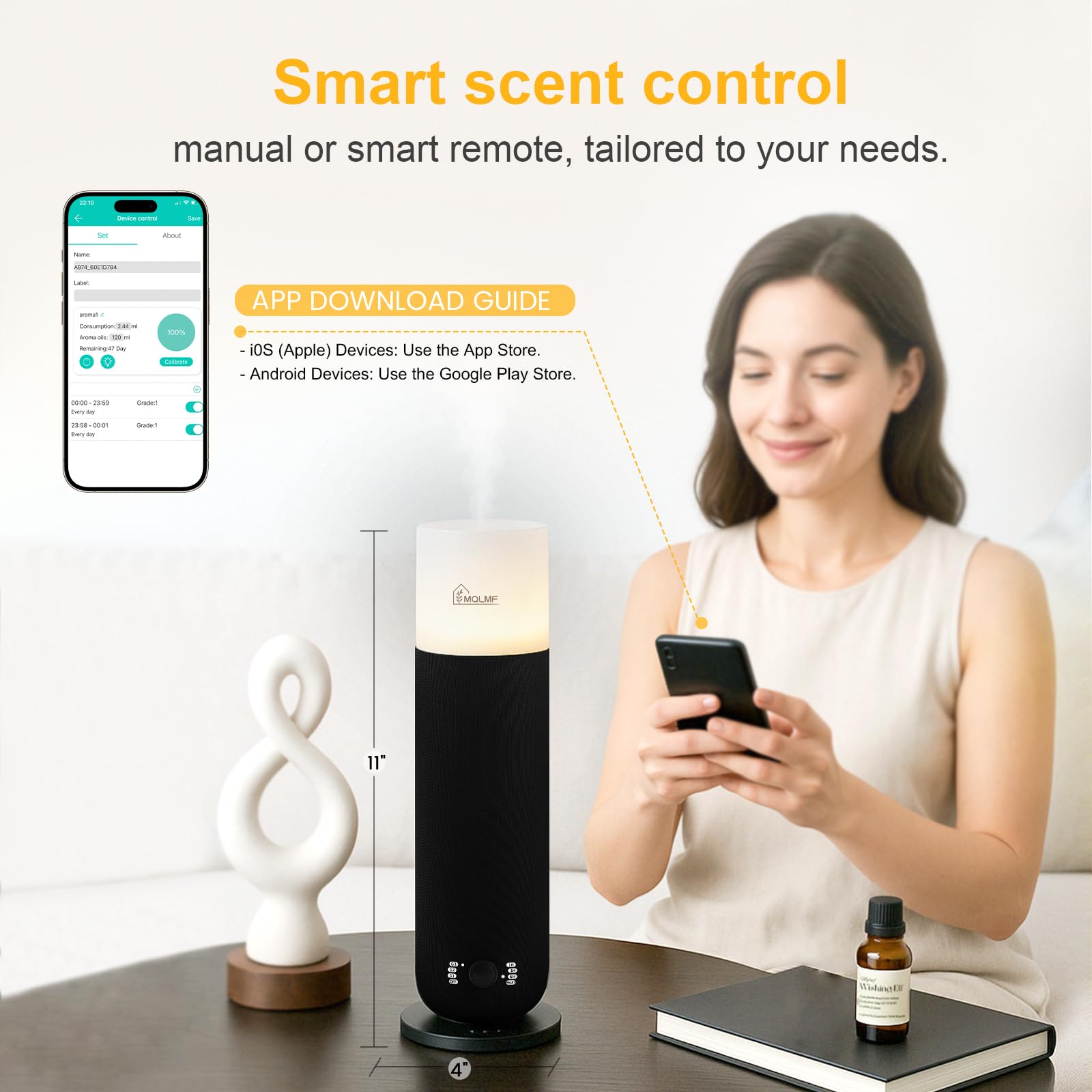 Diffuser covers up to 1,000 sq ft in modern space