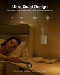 Timer control and scent intensity buttons on diffuser
