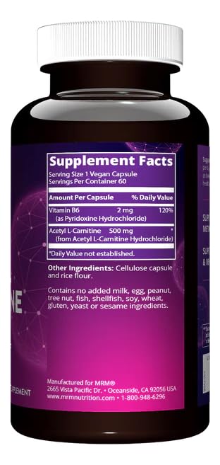 Close-up of Acetyl L-Carnitine 500mg capsules