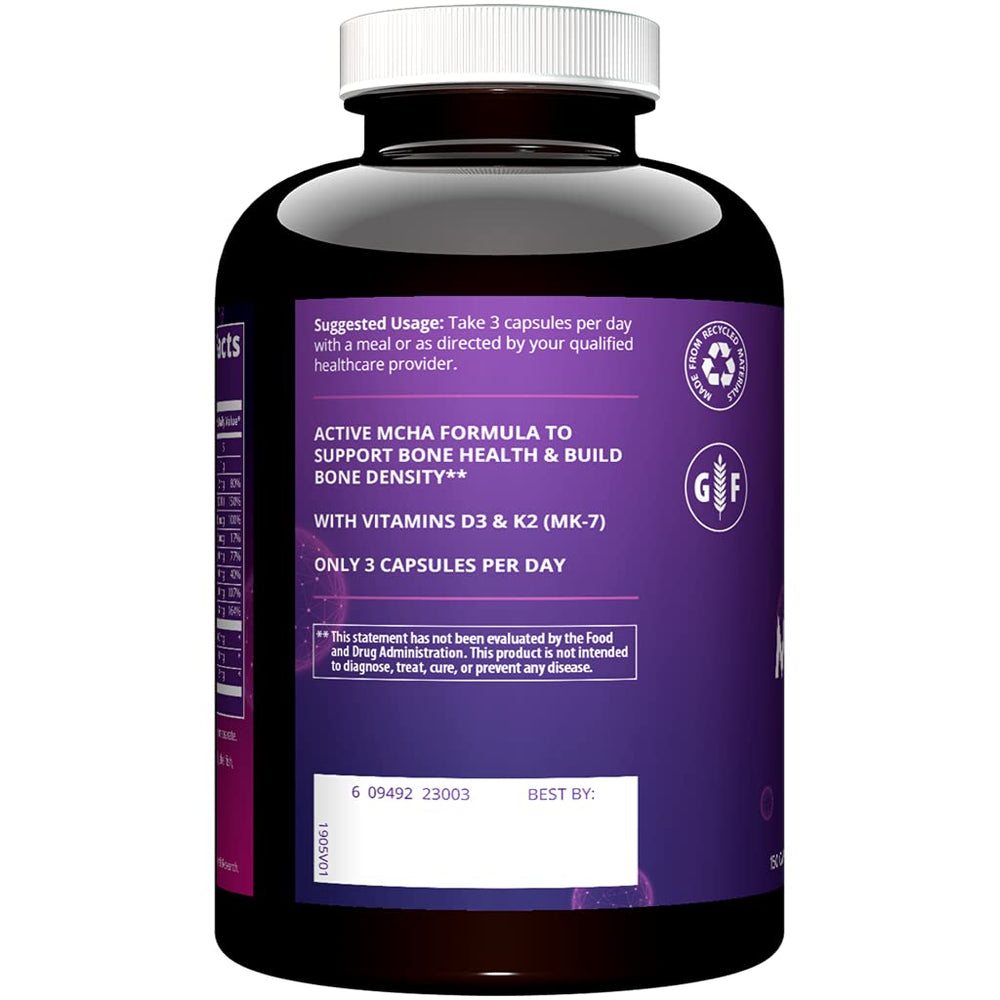 Label highlighting Vitamin K2 on MRM Bone Maximizer III
