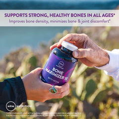 Calcium and minerals graphic on bottle