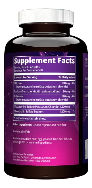Gluten-free joint support capsules arranged in a bottle