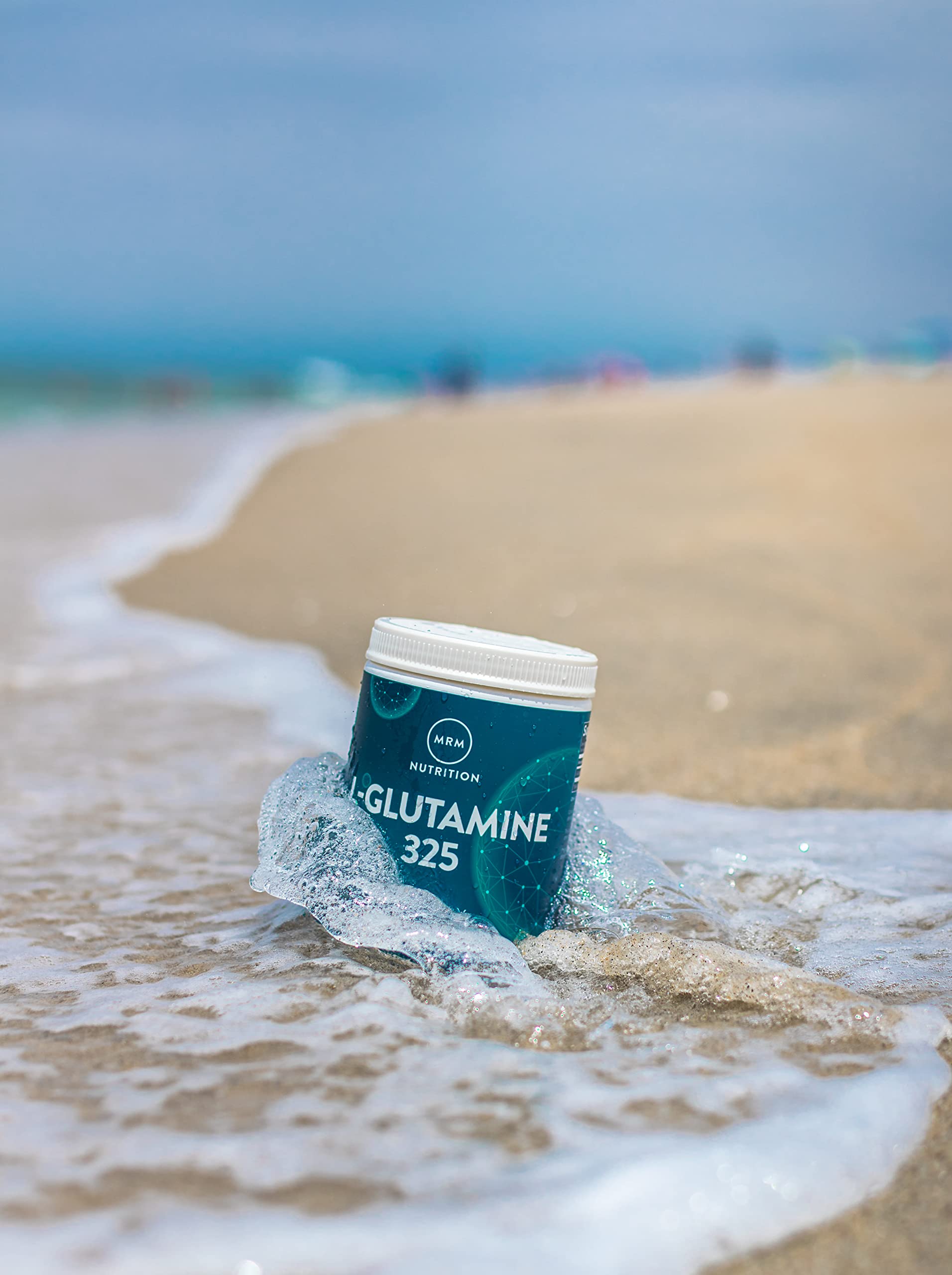 Fermented L-Glutamine powder image highlighting fermentation source