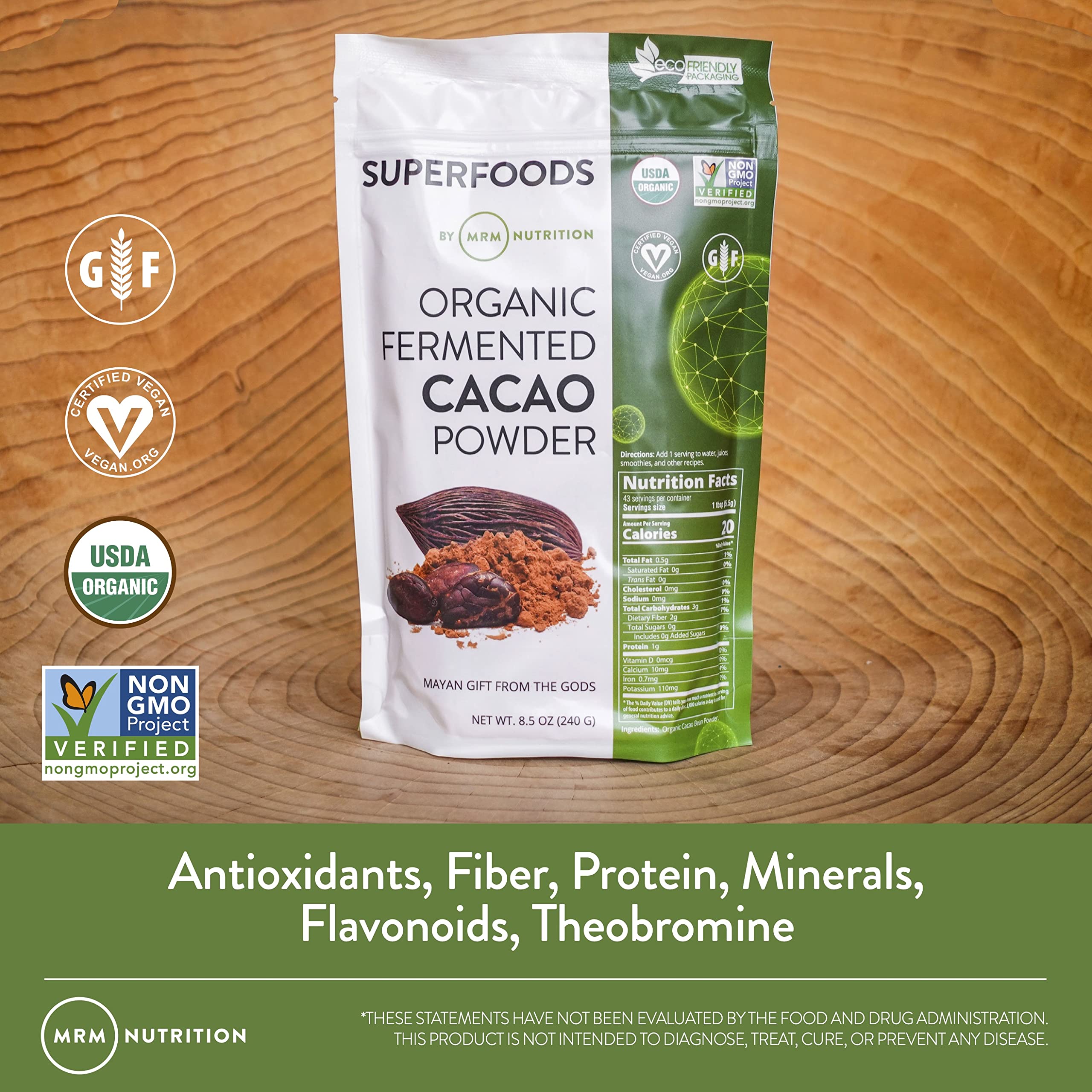 Nutritional benefits infographic highlighting antioxidants and minerals