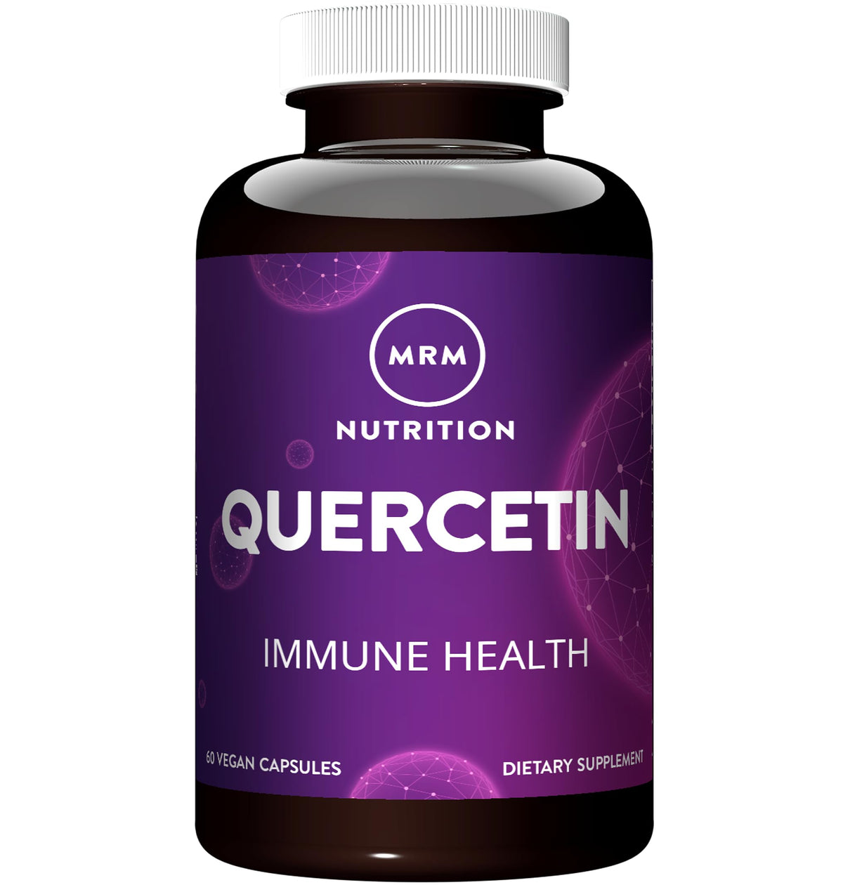 MRM Quercetin bottle and capsules showing 500 mg per serving