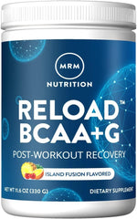 MRM Nutrition Reload BCAA+G Island Fusion bottle label