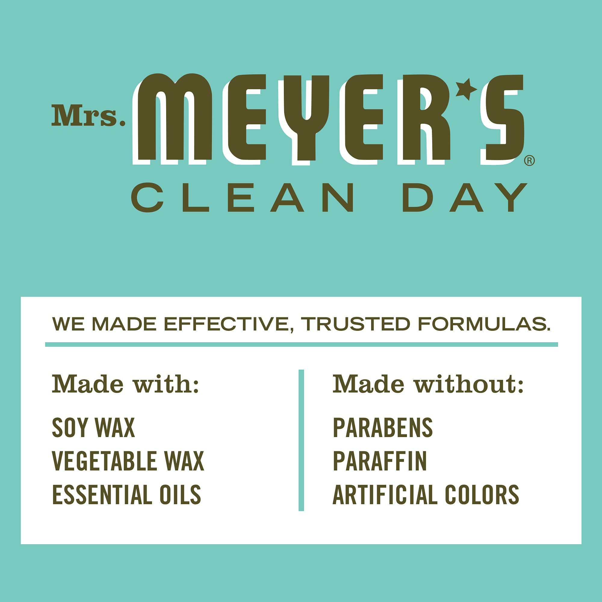 Gift-ready Basil Tin Candle packaging from Mrs. Meyer's Clean Day
