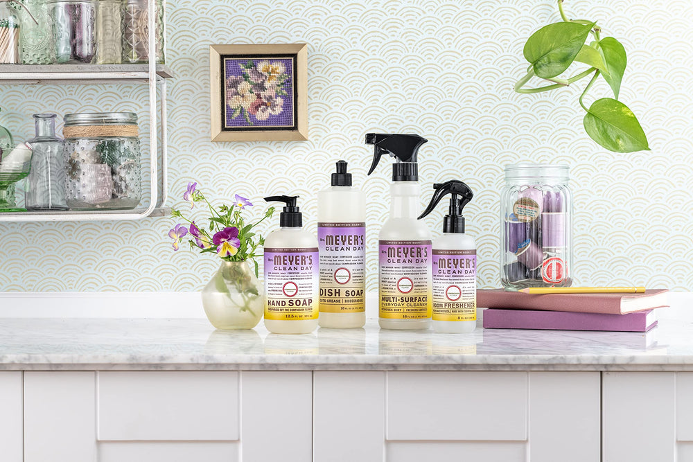 Mrs. Meyer's Clean Day Compassion Flower candle gift-ready packaging ideal for gifting.