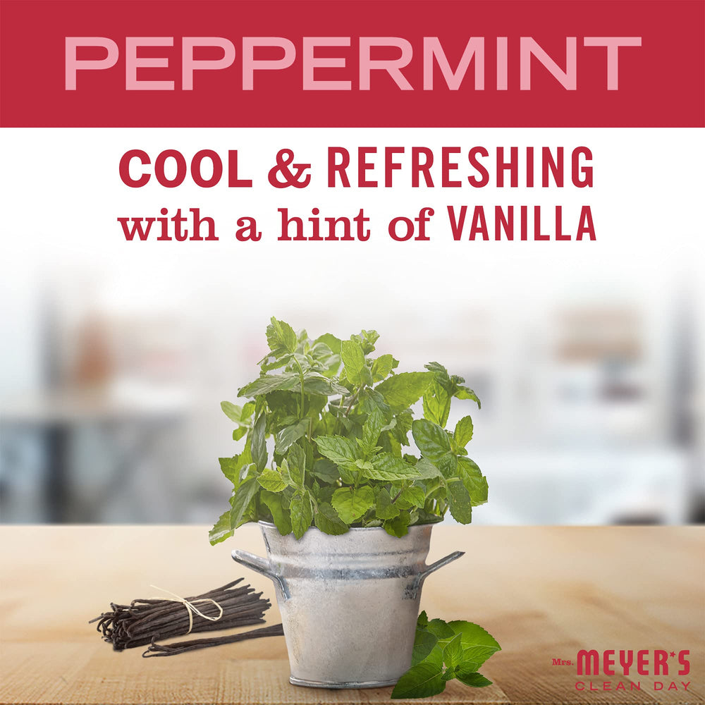 MRS. MEYER'S Clean Day Peppermint tin candle on a white background