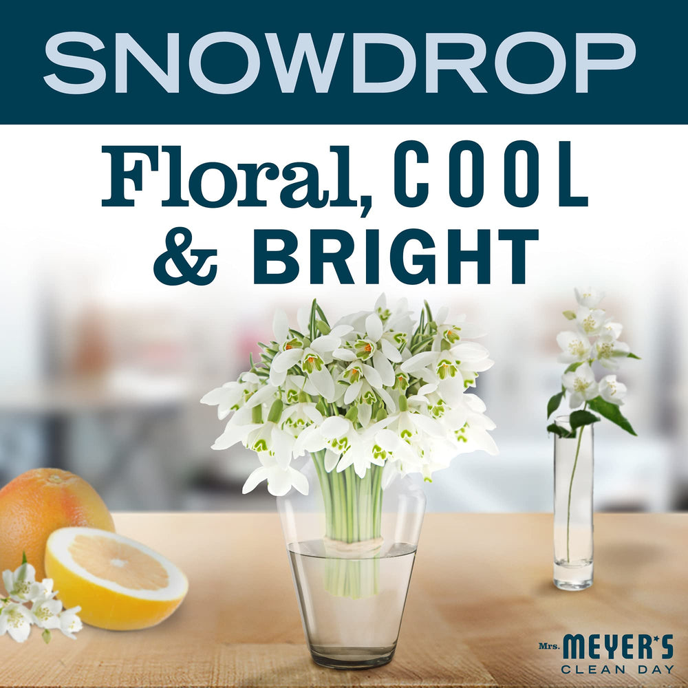 Snowdrop candle label and tin packaging detail