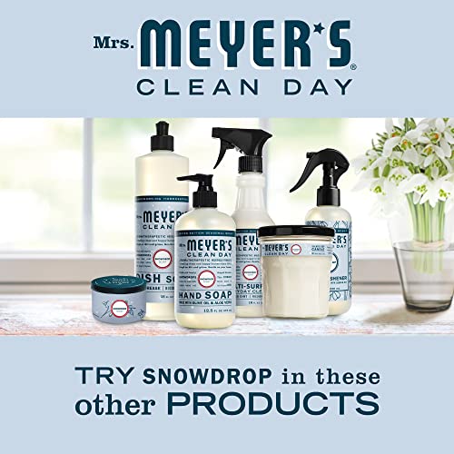 Mrs. Meyer's logo on Snowdrop tin