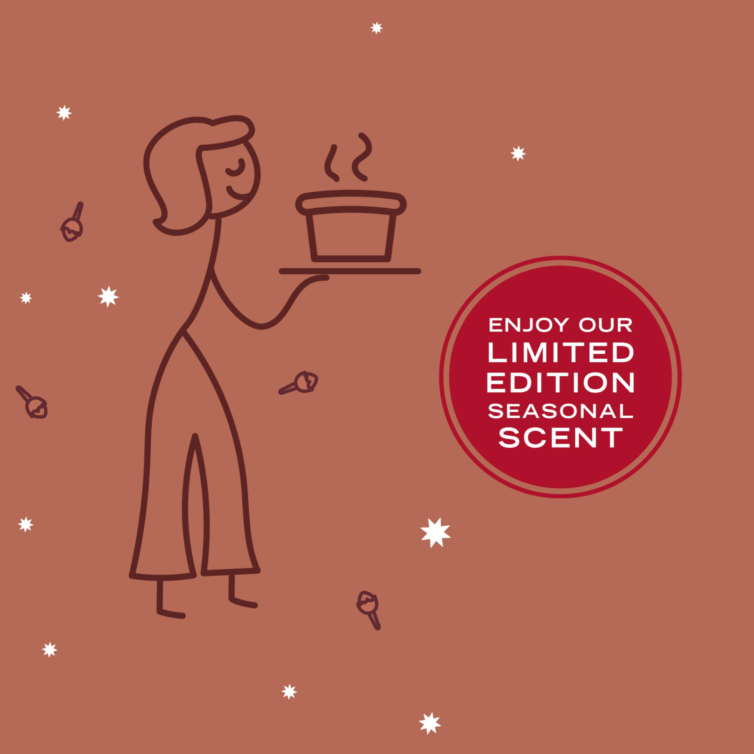 Gift-ready Gingerbread soy tin candle package in decorative tin