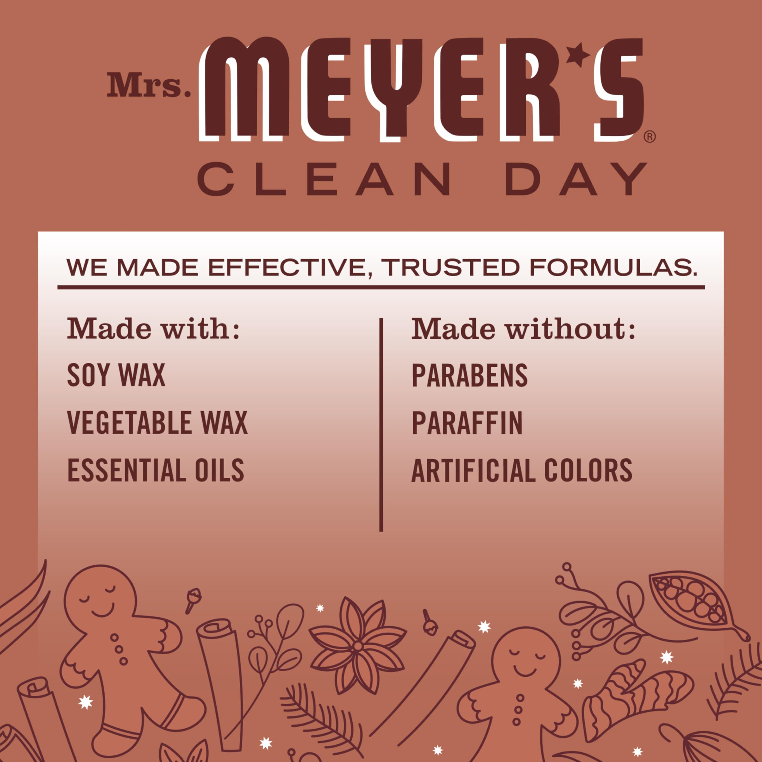Gingerbread candle label from Mrs. Meyer's Clean Day