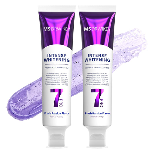 MSDRWIKEY 2-Pack 7-Pro Whitening Toothpaste front view