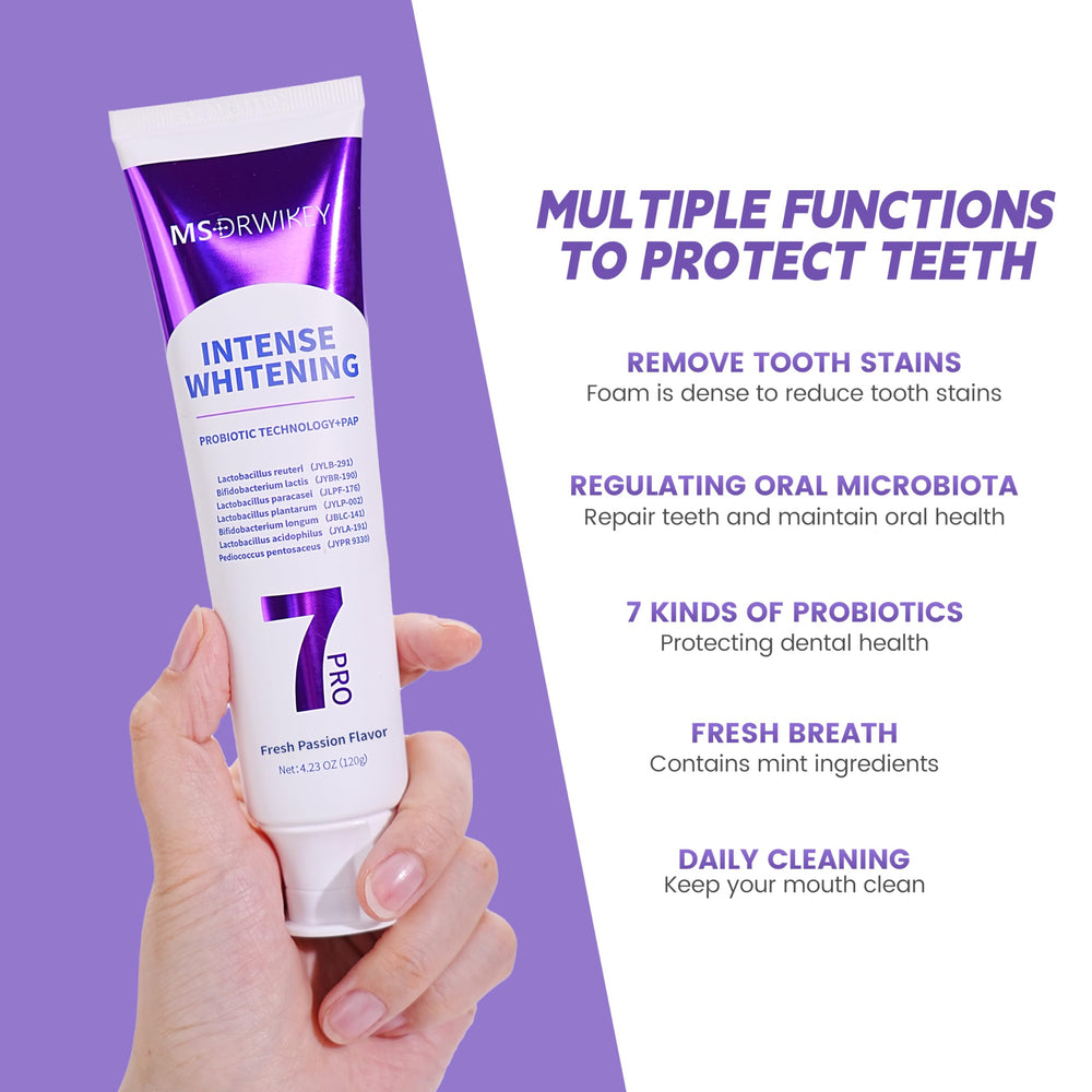 Fluoride-free, enamel-safe whitening toothpaste on a white background